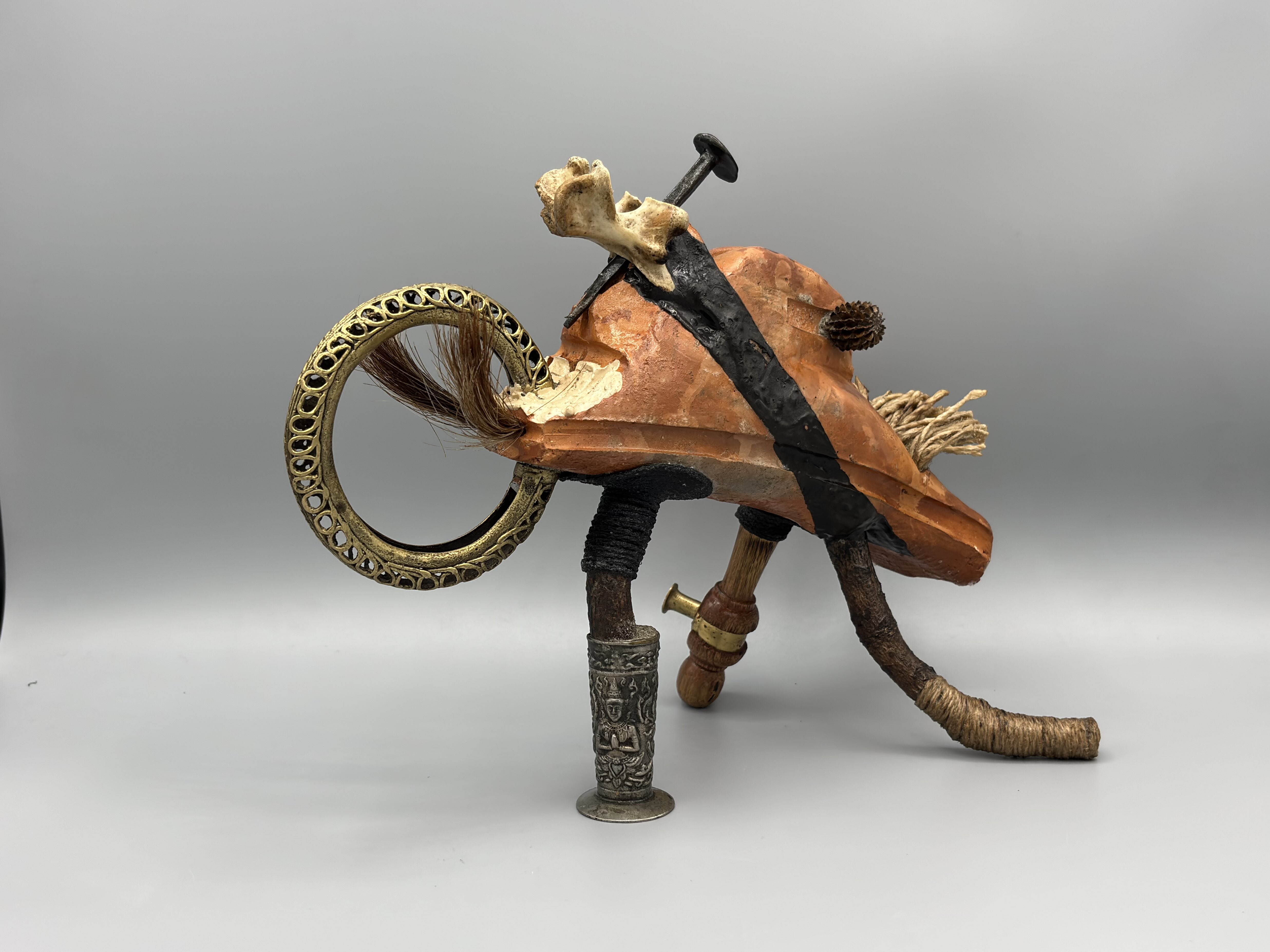 Mojahid Musa, found object, clay sculptures,dhaka art summit